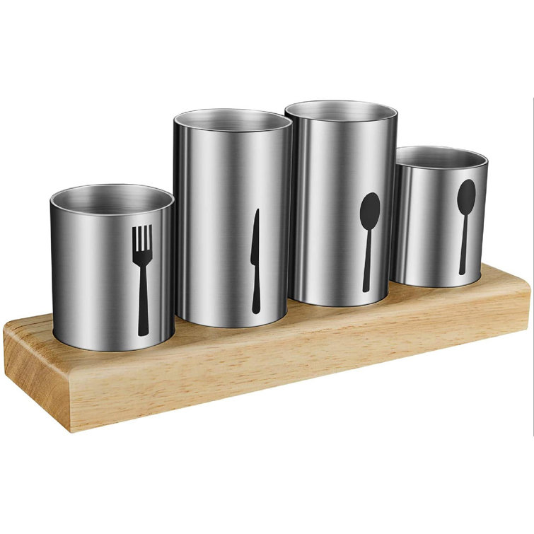 Latitude Run® Silverware Holder, Utensil Holder With Caddy Silverware Container For Spoons